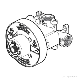 Thermostatic Shower Valve Rough-In 3/4 Size with Temperature Control - Model 101567 Kalia