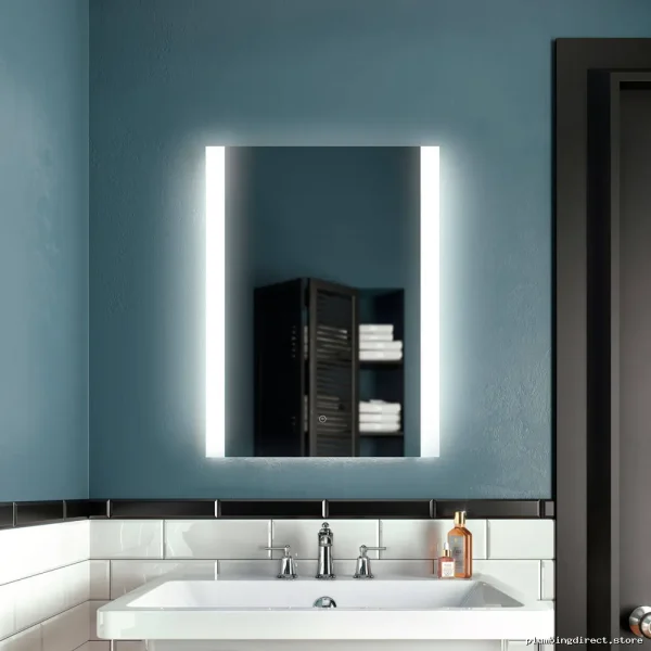 Kalia Modern Backlit LED Accent Mirror – Dimensions MR... - Image 2