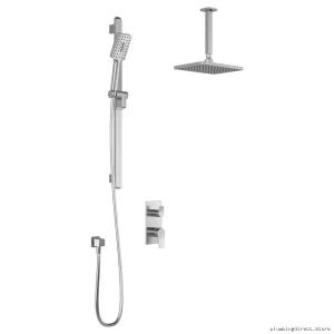 Kalia Moroka TD2 Chrome Thermostatic Shower System with Ceiling Arm & Diverter
