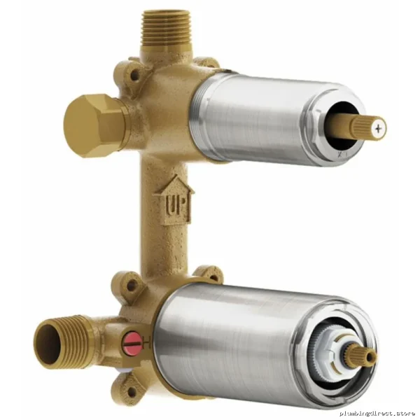 Kalia 2-Way Thermostatic Mixing Valve with Diverter - Pure Nickel 103996-125