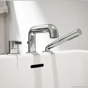 3-Piece Roman Tub Filler with Pressure Balance & Hand Shower - Chrome BF1772-110 Kalia