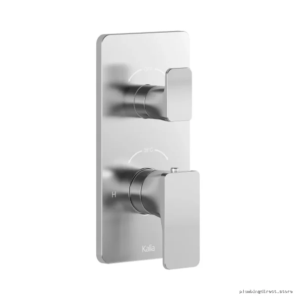 Kareo Kalia Chrome Shower Valve Trim (2/3-Way Diverter) - Square Design Model 106414-110 - Image 2