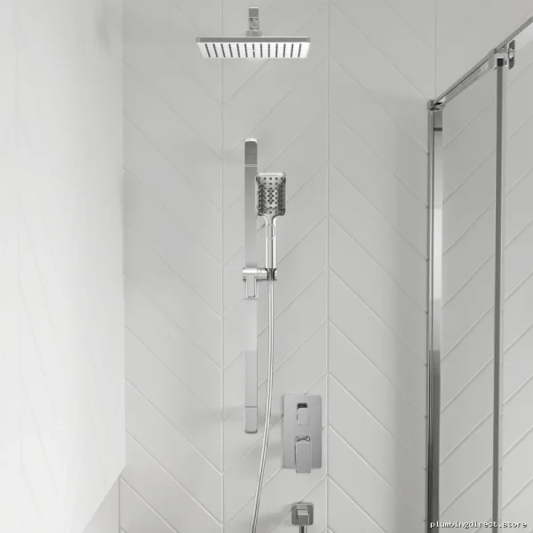 Kareo Kalia Chrome Shower Valve Trim (2/3-Way Diverter) - Square Design Model 106414-110