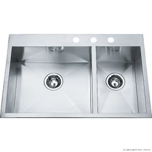 Kindred 1.5 Bowl Stainless Steel Sink with 3-Hole Dual Mount QCLF2031R-8-3