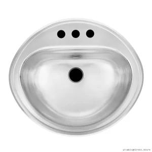 Kindred Stainless Steel Oval Drop-In Bathroom Sink - Single Hole KSOV1619-7-1