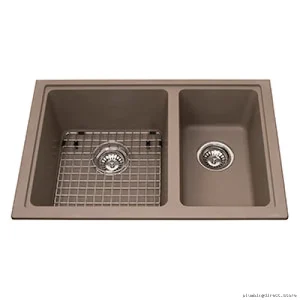 Kindred Oyster Granite Undermount Kitchen Sink 1-3/4 Bowl KGDC2RU/8OS