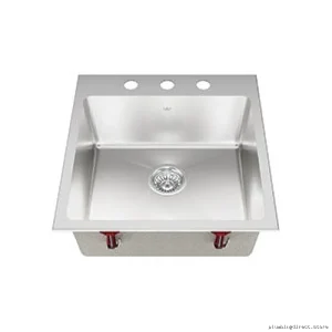 Premium Kitchen Sink by Kindred - Stainless Steel Dual Mount 3-Hole