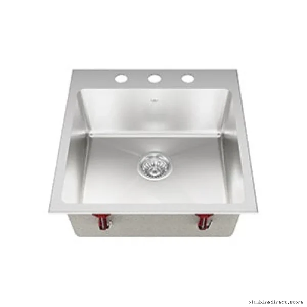 Premium Kitchen Sink by Kindred - Stainless Steel Dual Mount 3-Hole