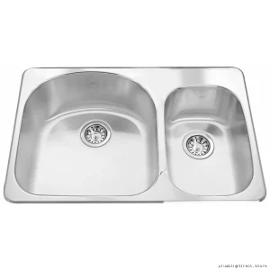 Single-Hole 1.5 Bowl Drop-In Stainless Steel Sink QDC2031R-8-1 by Kindred