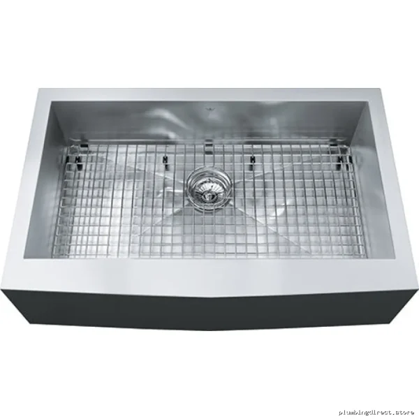 Single Bowl Apron Front Farmhouse Sink - Stainless Steel Kitchen Sink QSFS31B by Kindred
