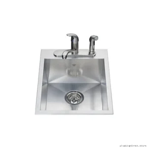 Kindred 3-Hole Stainless Steel Kitchen Sink with Single Bowl QSLF2016-8-3