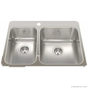 Kindred Stainless Steel Drop-In Sink 27-1/4" 1.5 Bowl 1-Hole QCLA2027L-8-1