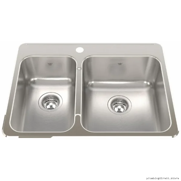 Kindred Stainless Steel Drop-In Sink 27-1/4" 1.5 Bowl 1-Hole QCLA2027L-8-1