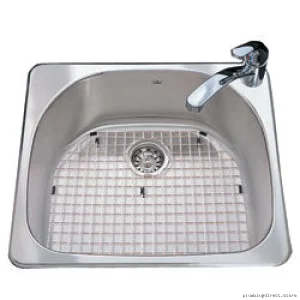 Kindred Stainless Steel Drop-In Sink | Single Bowl Design w/ Bottom Drain Grid & Easy Install | Model CSX2