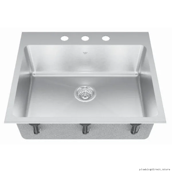 Kindred Stainless Steel Dual Mount 1-Hole 1-Bowl Sink QSLY2225-8-1