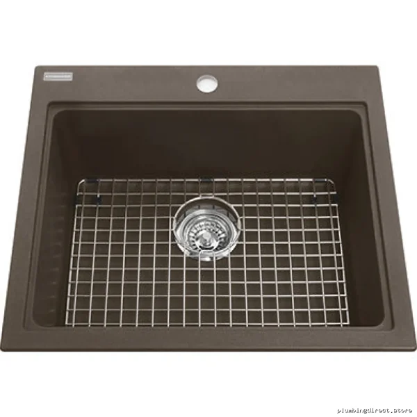 Kindred Storm Granite Drop-In Kitchen Sink - Single Bowl KGSL2023-8SM