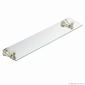 Kingsley Brushed Nickel Glass Shelf for Shower - YB5490BN