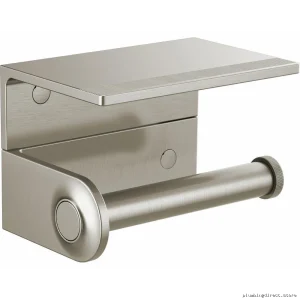Kintsu Brizo Nickel-Finished Space-Saving Bathroom Utility Shelf 695007-NK
