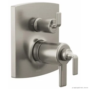 Kintsu TempAssure Thermostat-Controlled Shower Valve | Single Handle & Built-In Diverters in Luxe Nickel