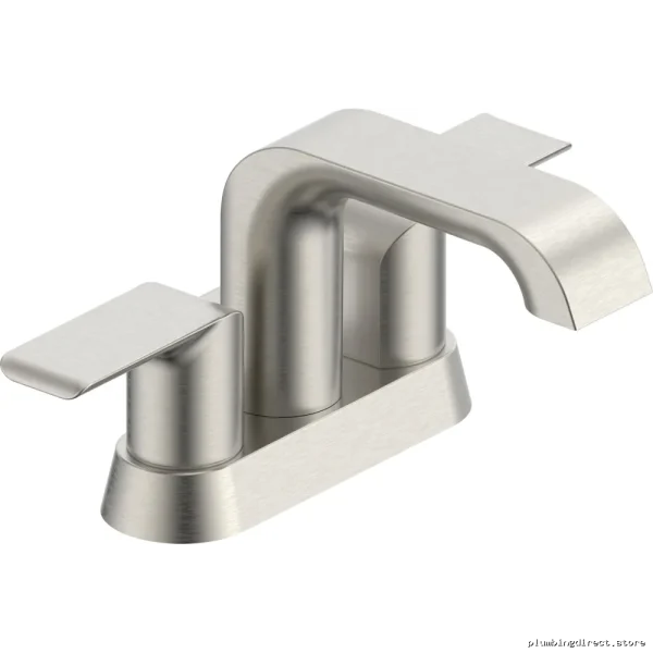 Kitano Stainless Steel Delta Bathroom Center Set Faucet