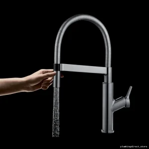 Solenta Senso Kitchen Faucet with Hands-Free Pulldown Spray - Chrome 401992 Blanco