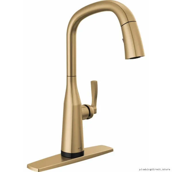 Kitchen Faucet with Touch Control & Pulldown Spray - Stryke Touch Lumicoat Champagne Bronze 9176T-DST