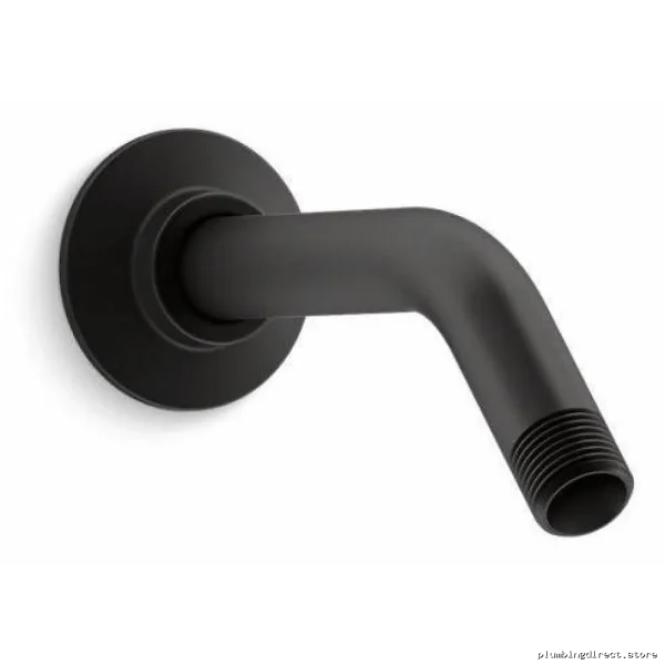 Kohler Matte Black 7-1/2 Inch Modern Shower Arm with Flange - Image 2