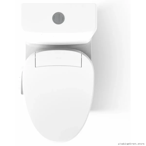 Kohler 23188-HC-0 White Comfort Height Toilet - Compact Elongated Dual Flush Skirted Hidden Cord Design - Image 2