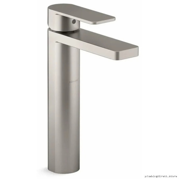 Tall Parallel Single-Hole Bathroom Faucet with Vibrant Brushed Nickel Finish - 23475-4-BN Kohler - Image 3