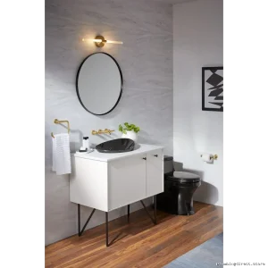 Kohler 28 Inch Chrome Round Wall Mirror - Modern Decorative Bathroom Essential