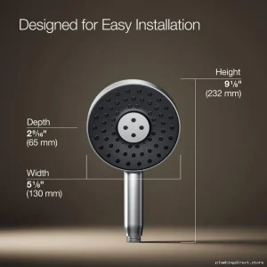 Kohler 3-Function Polished Chrome Hand Shower - Statement Round Design 26282-G-CP