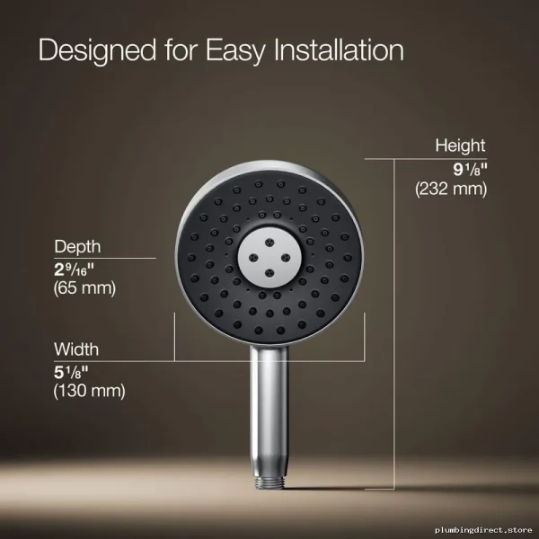Kohler 3-Function Polished Chrome Hand Shower - Statement Round Design 26282-G-CP