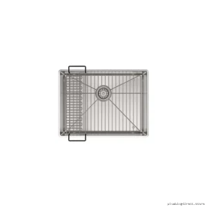 Kohler 5286-NA Stainless Steel Undermount Sink - 24-Inch, 1 Bowl, Includes Rack