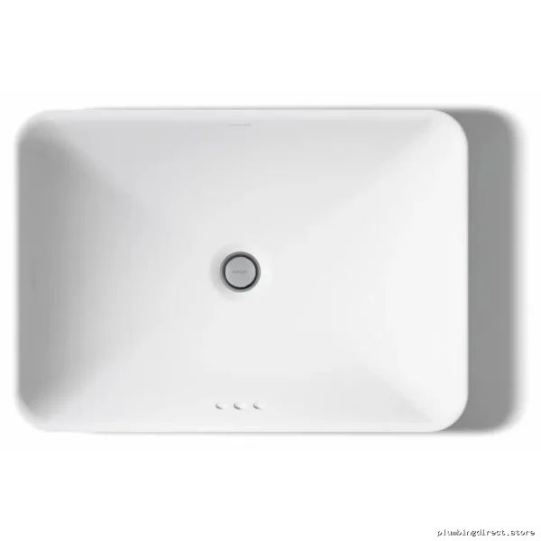 Kohler White Rectangular Bathroom Vessel Sink 5373-0 - Image 2