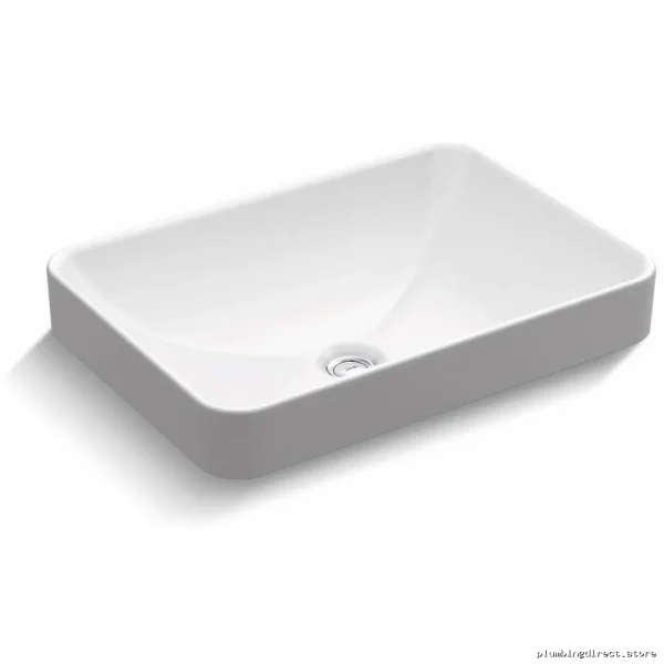 Kohler White Rectangular Bathroom Vessel Sink 5373-0