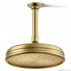 Kohler 8 Rainhead Shower Head - Brushed Moderne Brass with Vibrant Finish | High-Performance Model 13692-G-2MB