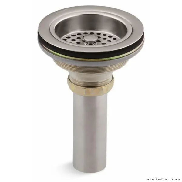 Kohler Stainless Steel Sink Drain Strainer with Tailpiece - Vibrant Finish 8801-VS - Image 2