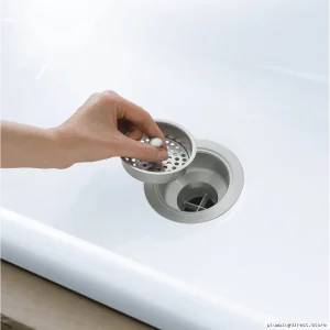 Kohler Stainless Steel Sink Drain Strainer with Tailpiece - Vibrant Finish 8801-VS