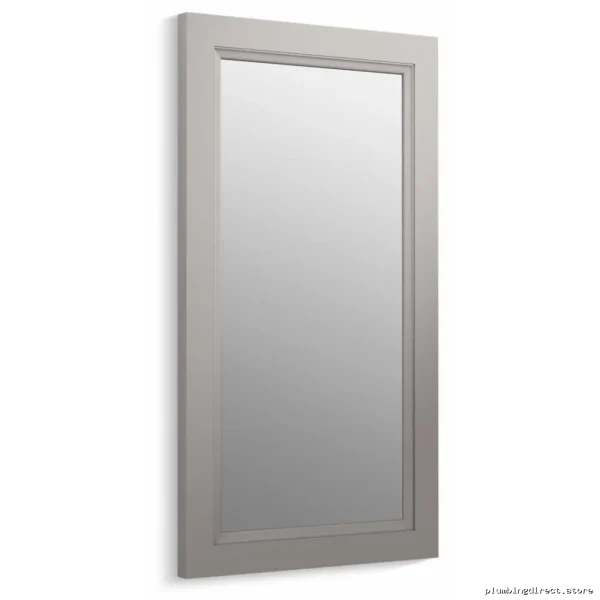 Kohler 99665-1WT Grey Damask Framed Mirror - Elegant Home Decor