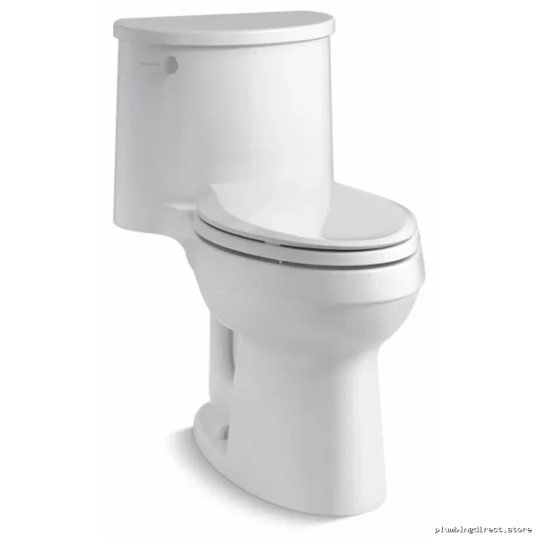 Kohler Adair Tall Elongated Single-Piece Toilet 1.28 GPF Quiet Close Seat White 3946-0 - Image 4