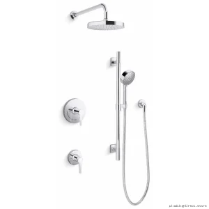 Kohler Awaken High-Flow Shower Head Set - Modern Polished Chrome Design