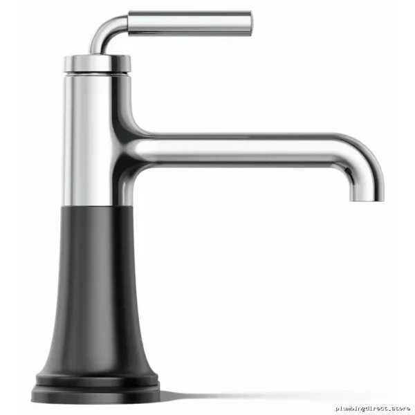 Kohler Single Hole Bathroom Faucet in Polished Chrome & Matte Black - Image 2