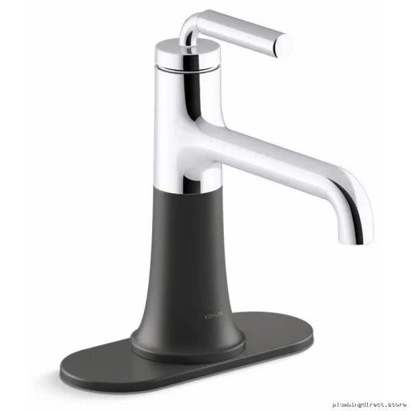 Kohler Single Hole Bathroom Faucet in Polished Chrome & Matte Black - Image 5