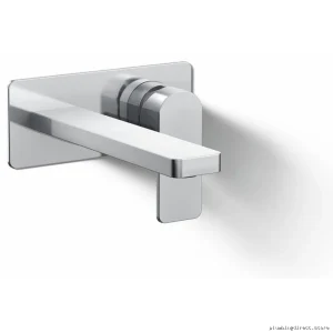 Bathroom Parallel Single-Hole Wall Mount Faucet in Polished Chrome - Kohler 22567-4-CP