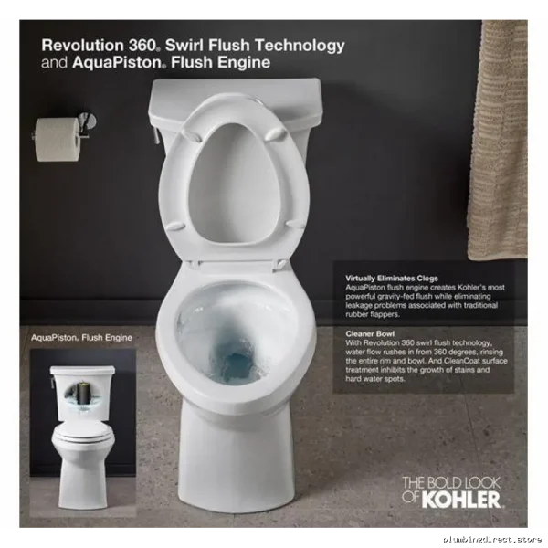 Kohler Betello 20198-0 White Tall Elongated Toilet 1.28 GPF