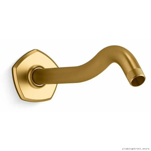 Kohler Brushed Brass Shower Arm with Flange Modern Bathroom Fixture