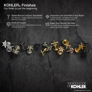 Kohler Brushed Brass Volute Tub Drain Trim 36361-2MB Modern Design