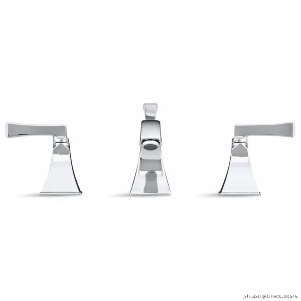 Kohler Brushed Nickel Bathroom Faucet with Deco Lever Handles 454-4V-BN - Image 2
