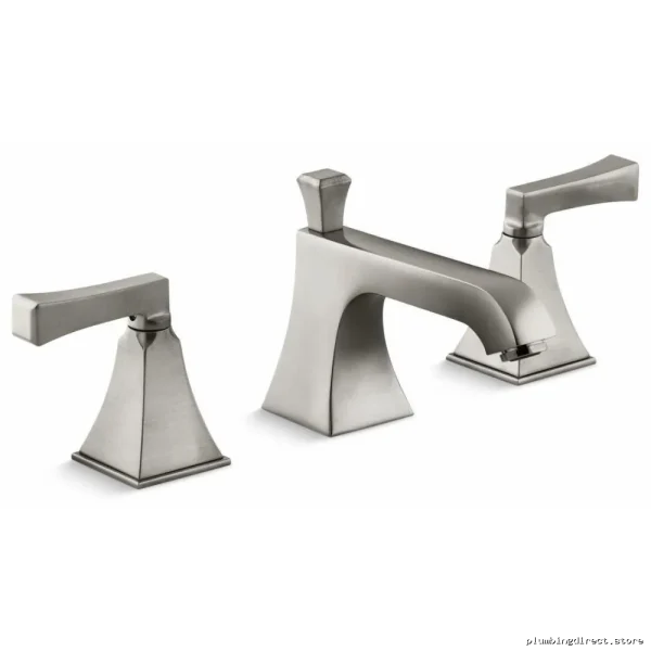 Kohler Brushed Nickel Bathroom Faucet with Deco Lever Handles 454-4V-BN - Image 3