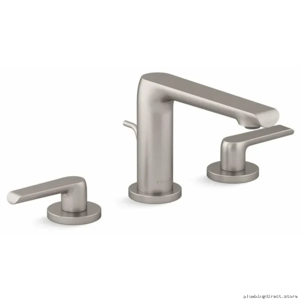 Kohler Modern Widespread Bathroom Faucet in Vibrant Brushed Nickel - Image 2